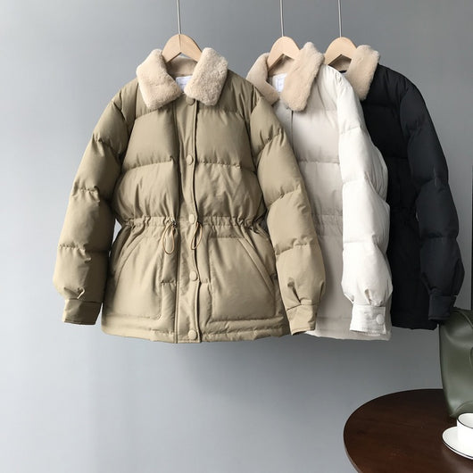 Chaqueta Corta Acolchada de Algodón Coreano