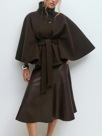 Abrigo Gabardina Cuello Alto Mujer - Diseño Minimalista - Image 15