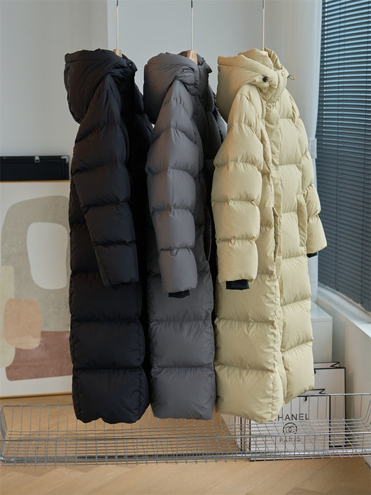 Abrigo Largo Acolchado Extra Largo para Mujer - Chaqueta Térmica Hasta la Rodilla - Image 26