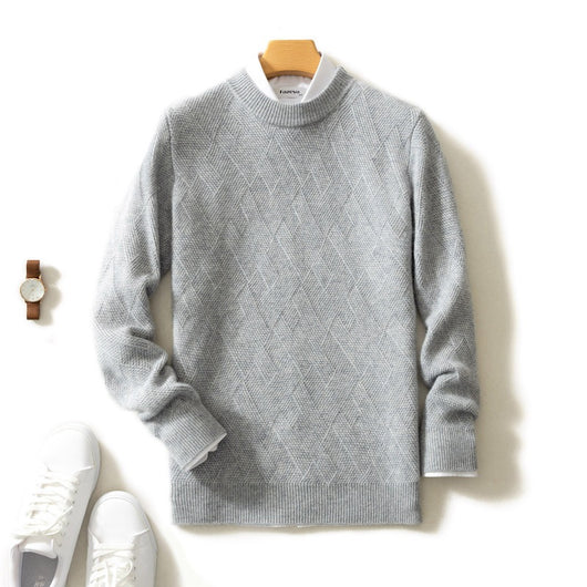 Suéter de Cuello Redondo en Cashmere Premium para Hombre - Image 12