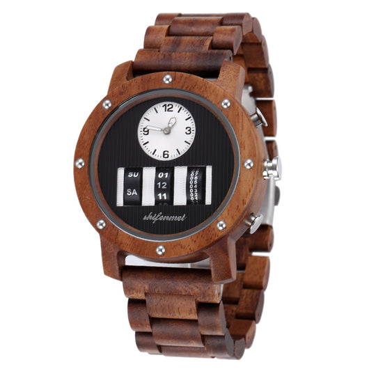 Reloj Mecánico Multifuncional de Madera para Hombre - Image 7