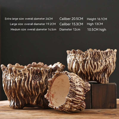 Maceta Cerámica Grande con Diseño de Raíces - Ideal para Suculentas y Plantas - Image 6