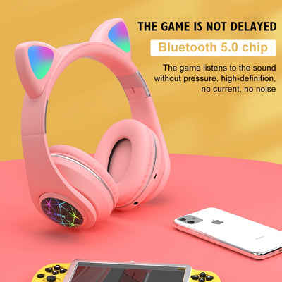Auriculares Inalámbricos Deportivos con Diseño de Orejas de Gato - Image 12