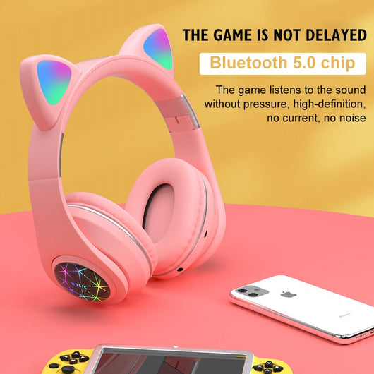 Auriculares Inalámbricos Deportivos con Diseño de Orejas de Gato - Image 12