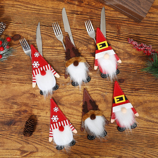 Cubiertas de Fieltro para Cubiertos Navideños - Decoración de Mesa Elegante - Image 9