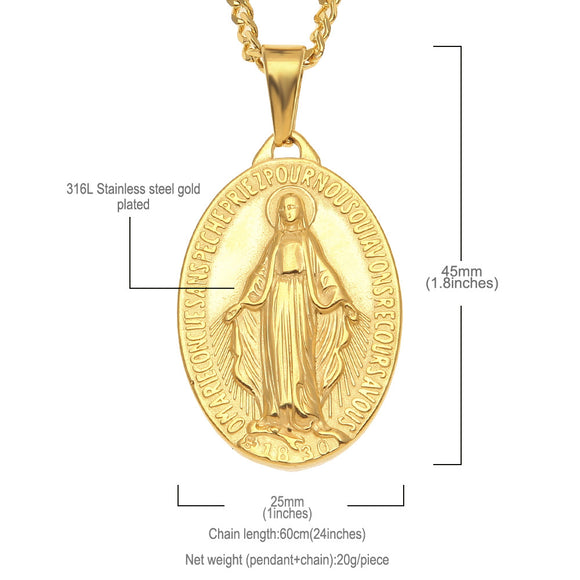 Dije Crucifijo Virgen Magic - Protección y Fe