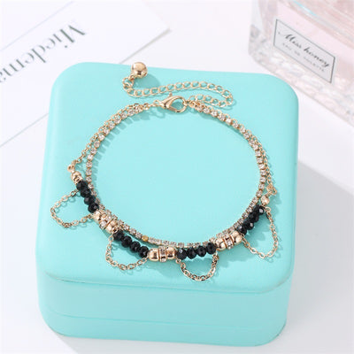 Pulsera Étnica de Cuentas con Diamantes y Borla - Image 11