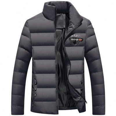 Chaqueta Casual de Algodón con Cuello Elevado para Hombre - Talla Grande - Image 5