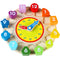 Reloj Digital de Madera con Cuentas Decorativas
