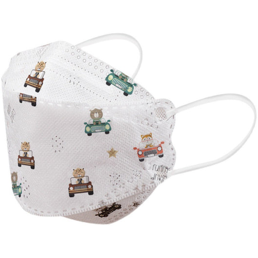 White KF94 disposable 3D stereo mask with ear loops, designed for adults and children for daily protection. - Image 11