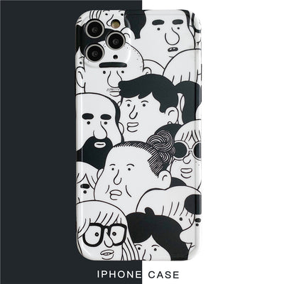 Funda para celular con ilustración en blanco y negro - Image 3