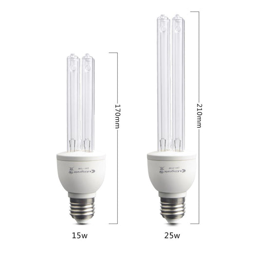 Kingrate 110V germicidal lamp bulb with a standard screw-in base, emitting a blue UV light for sterilization. - Image 4