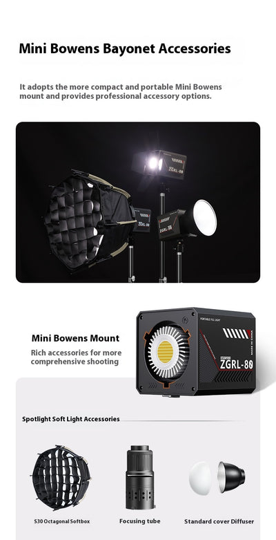 Luz de Relleno COB 80W Portátil de Alta Potencia - Image 20