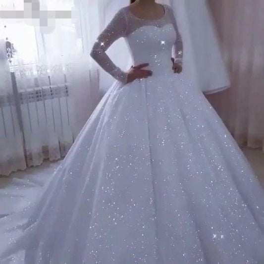 Vestido de Novia Talla Grande con Falda Tul Adelgazante y Cola - Image 2