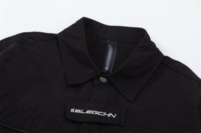 Camisa Suelta con Cierre de Presión y Solapa - Abrigo Primavera Otoño - Image 14