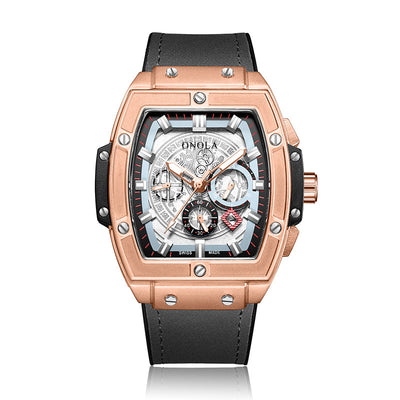 Reloj de Cuarzo Multifuncional Diseño Barril para Hombre - Image 19