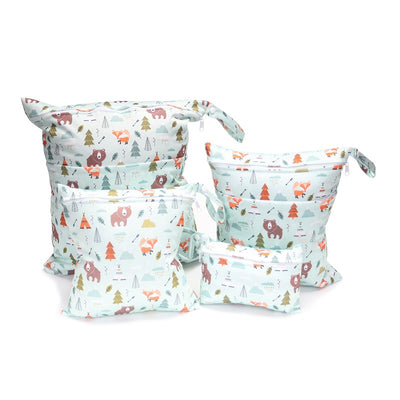 Bolsa Organizadora de Pañales con Estampados Infantiles - Set de 4 Piezas - Image 4