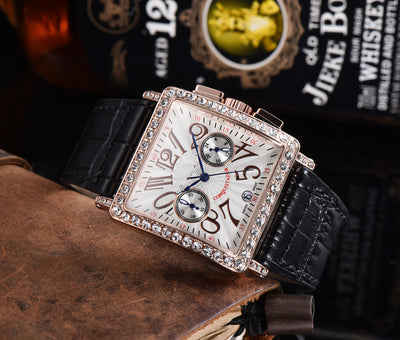Reloj de Cuarzo Cuadrado para Hombre con Broche de 5 Pasadores - Image 5