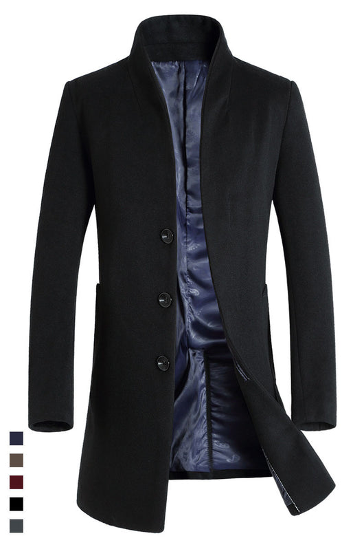 Abrigo Trinchera de Lana para Hombre - Estilo Casual Sofisticado - Image 17