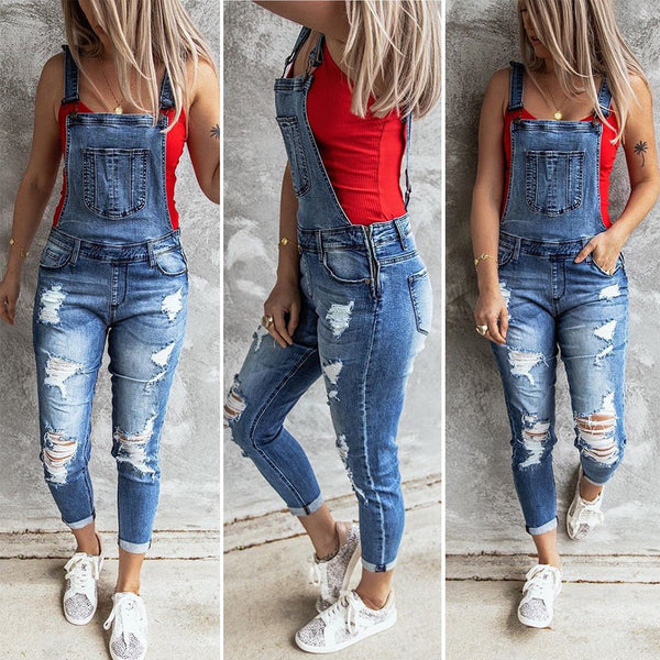 Pantalones Vaqueros Rotos Elásticos para Mujer - Estilo Verano