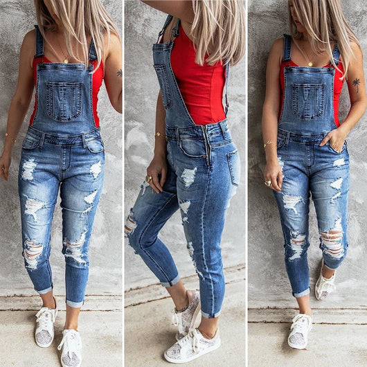 Pantalones Vaqueros Rotos Elásticos para Mujer - Estilo Verano