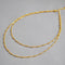 Temperament Double Peas Chain Necklace Golden
