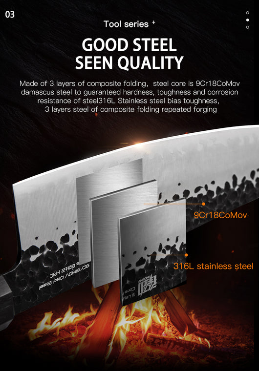 Set de 4 Cuchillos Japoneses Profesionales Nakiri y Santoku con Mango Octagonal - Image 12