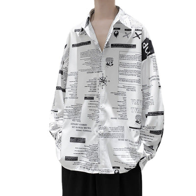 Camisa Larga de Seda Helada con Estampado para Hombre - Image 6