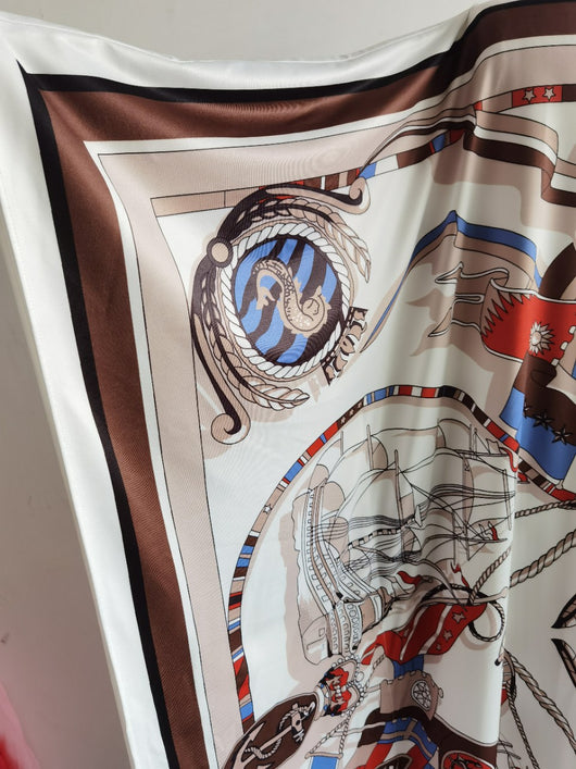 Vestido de Seda Tejida Estampado con Mangas Amplias y Corte Holgado - Image 6