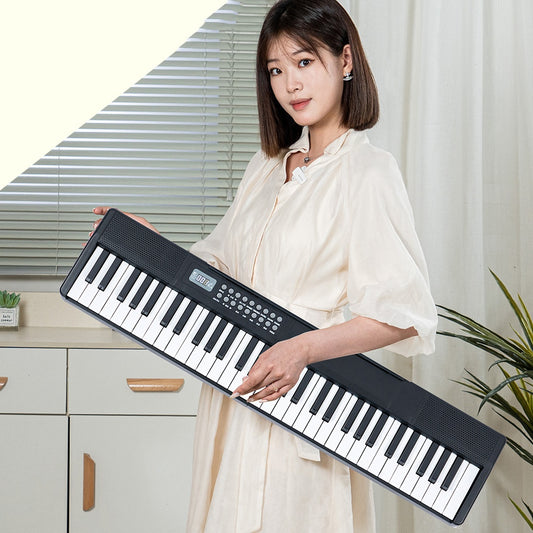 Piano Digital Portátil Plegable 61 Teclas con Carga Inteligente