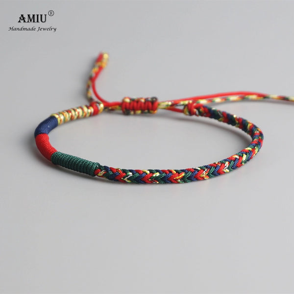 Pulsera de Cuerda Anudada con Amuleto - Unisex Verde