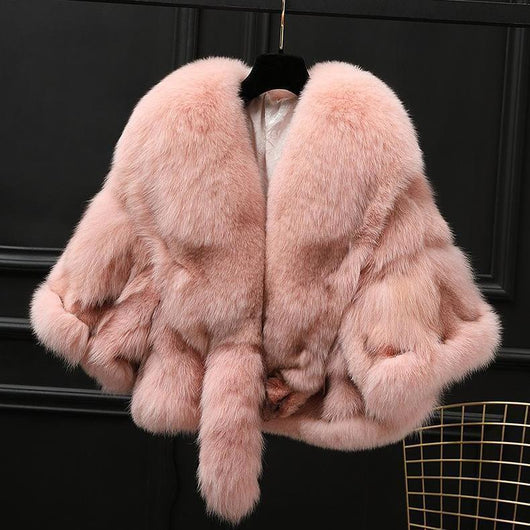 Abrigo de Piel de Zorro y Cuero para Otoño e Invierno - Image 8
