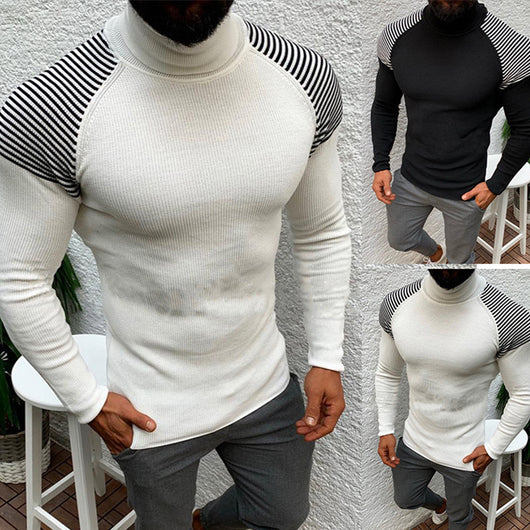 Suéter Cuello Alto Manga Larga para Hombre