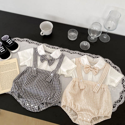 Blusa Cuello Babydoll con Efecto Dos Piezas a Cuadros - Image 10
