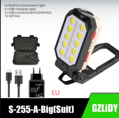 Linterna LED Recargable USB Plegable con Imán - Luz de Trabajo COB Impermeable - Image 8