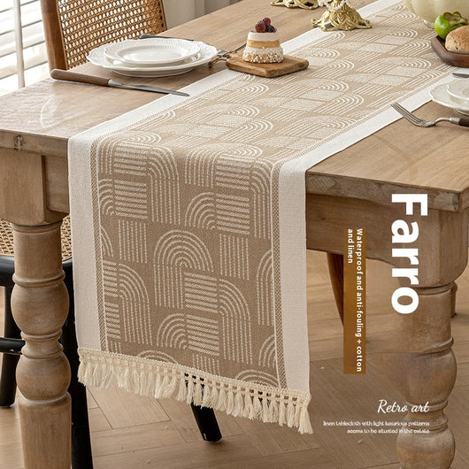 Mantel Largo de Algodón y Lino para Comedor - Image 11