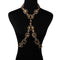 Simple diamond body chain Champagne