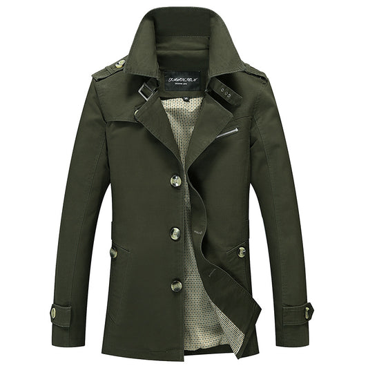 Chaqueta Cortavientos Lavada Estilo Coreano para Hombre