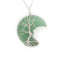 Natural Crystal Moon Pendant Verde