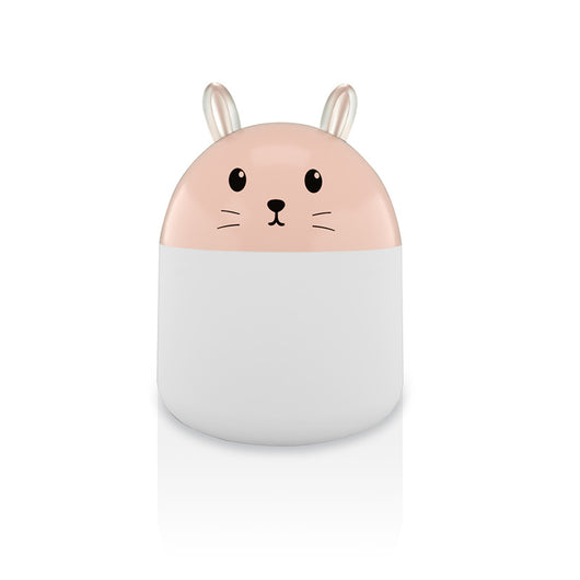 Cute sky blue and white mini USB rabbit humidifier with gold ears, ideal for home or office aromatherapy. - Image 6