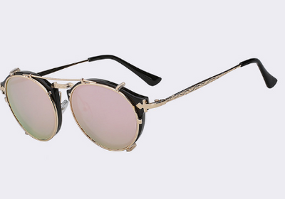 Gafas de Sol Espejo Dual con Funda - Unisex Vintage y Moderno - Image 6