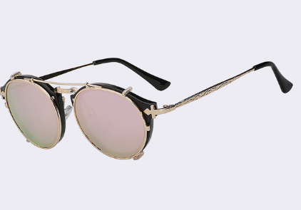 Gafas de Sol Espejo Dual con Funda - Unisex Vintage y Moderno - Image 6