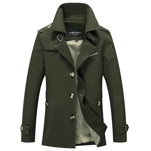 Chaqueta Cortavientos Lavada Estilo Coreano para Hombre - Image 6
