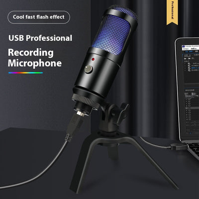 Micrófono Condensador RGB para Gaming, Streaming y Grabación Profesional - Image 3