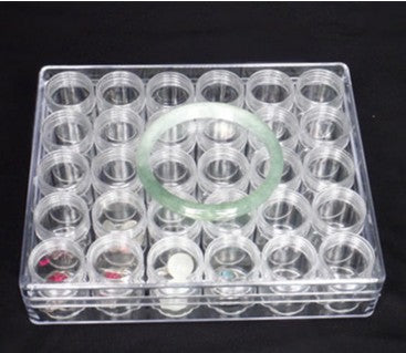 Caja de Muestras de Laboratorio con Diamantes Adhesivos