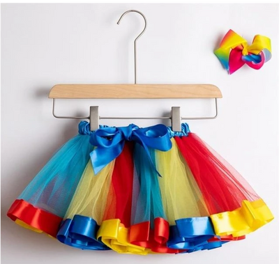 Falda de Malla Arcoíris para Niñas - Image 7