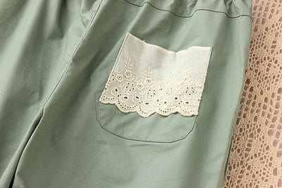 Pantalones de Algodón y Lino con Bordado Japonés para Mujer - Image 24