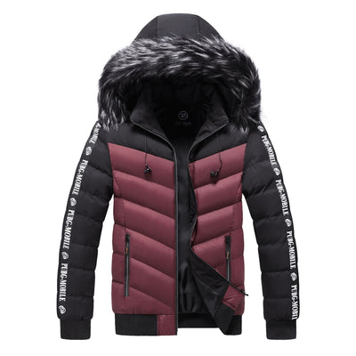 Chaqueta de Invierno Acolchada para Hombre con Cuello de Piel - Image 10