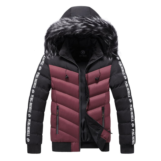 Chaqueta de Invierno Acolchada para Hombre con Cuello de Piel - Image 10