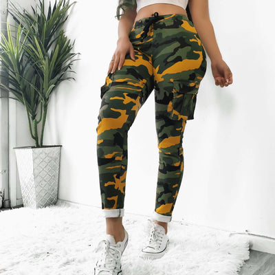 Pantalones Casuales Camuflaje Talla Grande para Mujer - Otoño Invierno - Image 4